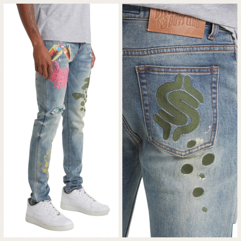Billionaire Boys Club Moonrocks Slim Fit Jeans Men Size 38 - Picture 13 of 13